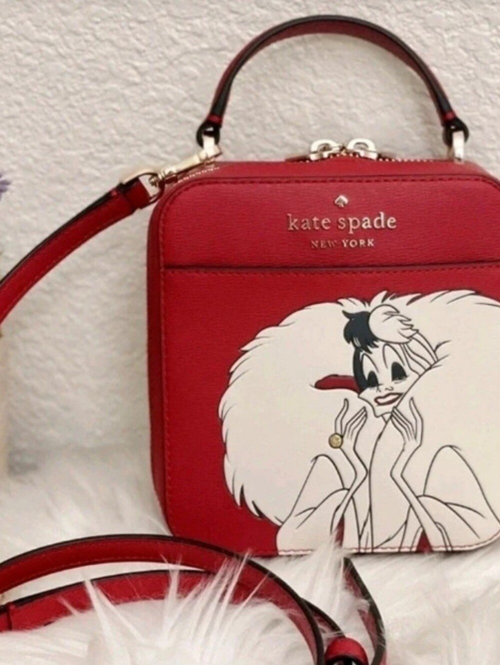Kate Spade Disney X Vanity Cruella De Vil Red Crossbody Bag
